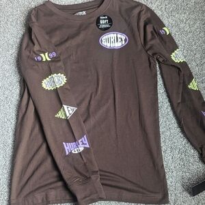 NWT, Hurley, Brown, Long Sleeve, Espresso, Badge T-shirt - Big Boys Size 12-13